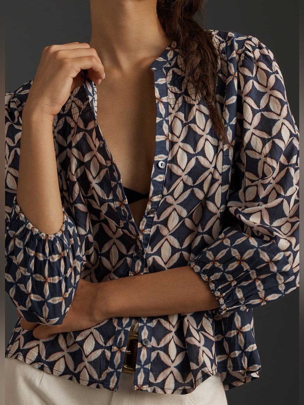 ANTHROPOLOGIE VELVET BY GRAHAM & SPENCER ‘Haddon’ Blouse